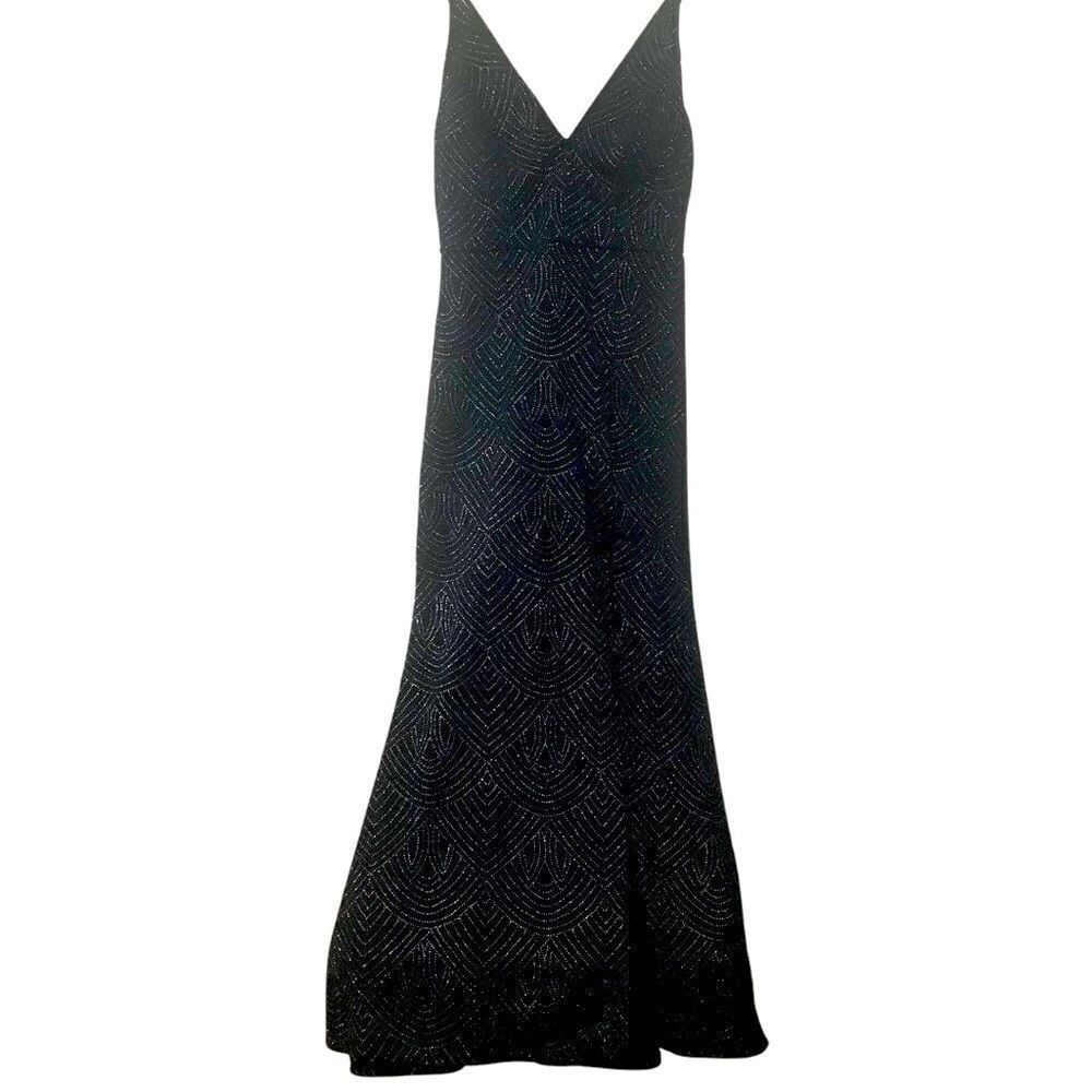 City Triangle‎ black w/silver maxi formal dress